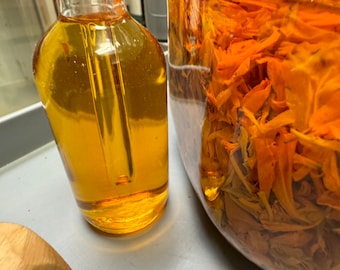 Tincture MARIGOLD PETALS in rye vodka Lutein Rich Natural Skin Care Collagen Stimulant Cempasuchil