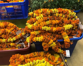 Marigold Garlands DRIED real flowers real dried flower garland