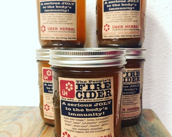 FIRE CIDER immune boost vinegar spicy shrub acv apple cider vinegar organic