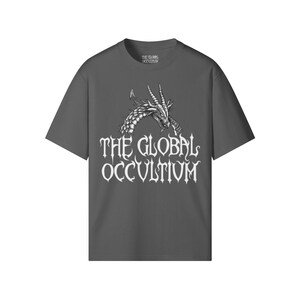Unisex Regular Fit T-Shirt | TGO Logo | Heavyweight Cotton Tee | Dark Streetwear | Occult & Esoteric Apparel Carbon Gray