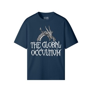 Unisex Regular Fit T-Shirt | TGO Logo | Heavyweight Cotton Tee | Dark Streetwear | Occult & Esoteric Apparel Indigo Blue