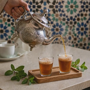 Handmade Moroccan Teapot | Hand Engraved Arabic Tea Pot | Traditional Mint Tea Pot | Moroccan Home Decor | Boho Kitchen Gift
