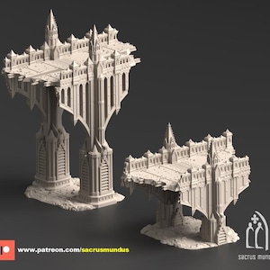 Sceneria do gry wojennej - uszkodzony most Tertius Hive - 28/32 mm