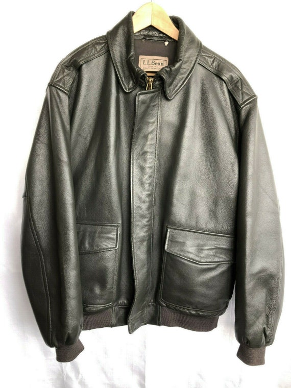 LL BEAN Flying Tiger Goatskin Leather Bomber Jacket Men's Etsy