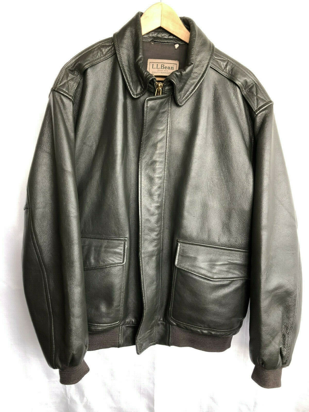 LL BEAN Flying Tiger Goatskin Leather Bomber Jacket Men's Etsy