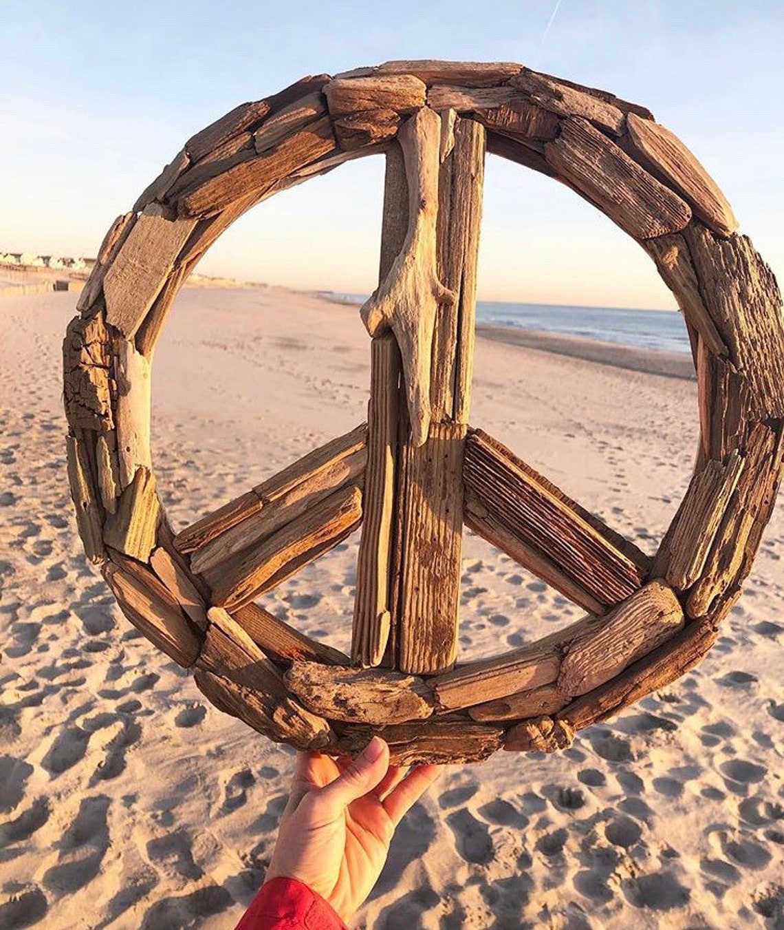 Driftwood Peace Sign made to Order Upcycled Beach Decor | Etsy