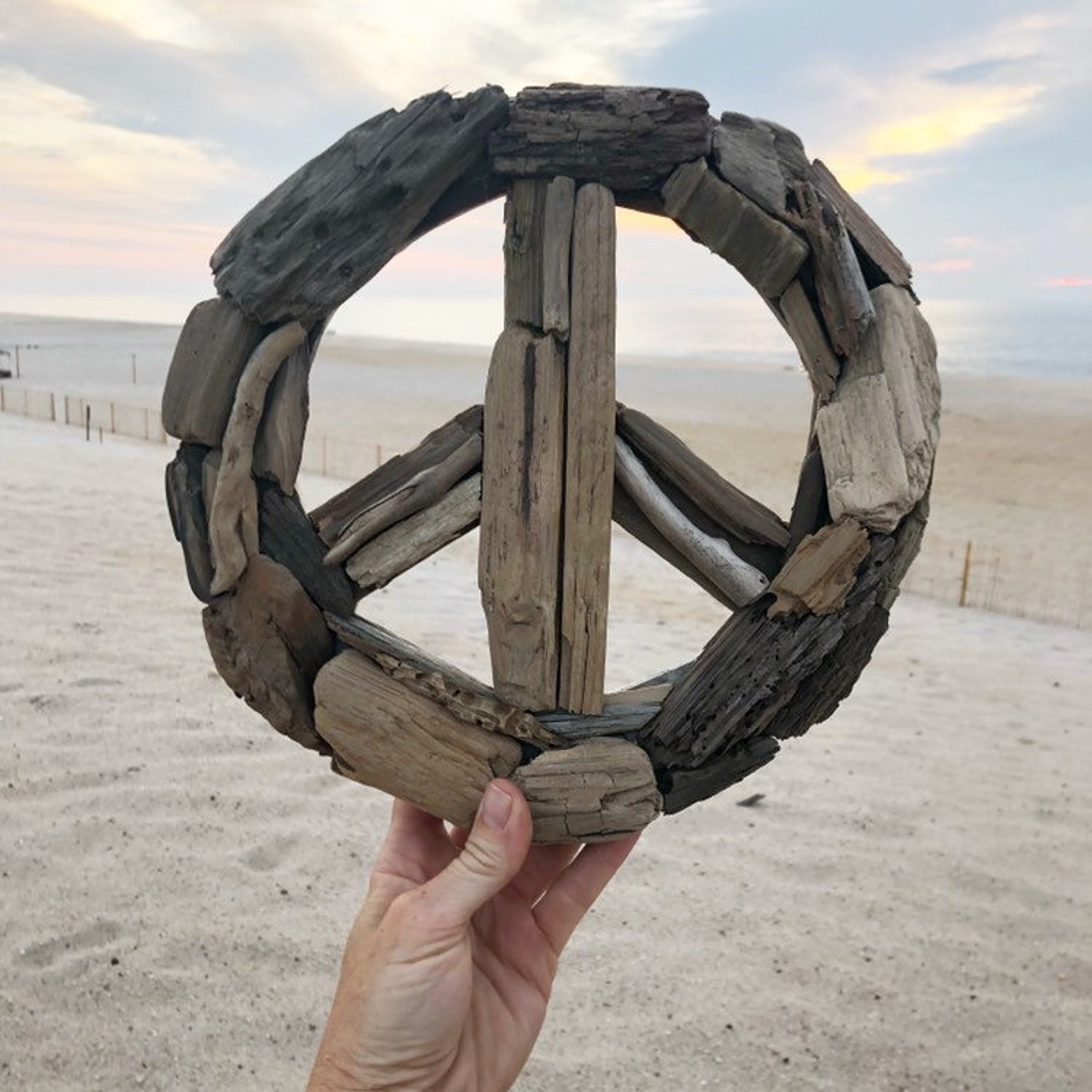 Driftwood Peace Sign Made to Order - Etsy