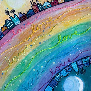 Rainbow Love Sticker | Sun and Moon Waterproof Decal