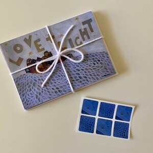 Love + Light-wenskaarten | Set van 6 blanco kaarten | Kaartenset met schilderijkunst