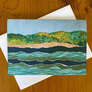 Open Waves IV Grußkarte | einzelne leere Grußkarte | Kunst Schreibwaren