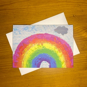 Regenbogen Grußkarte | einzelne leere Grußkarte | Kunst Schreibwaren