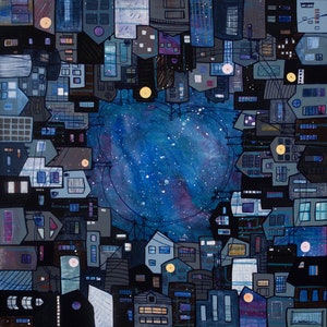 Stars Among Us and Within Us | Night Sky Fine Art Print | Whimsical Artwork