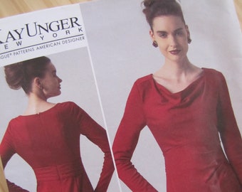 Uncut Vogue Sewing Pattern v1328 - Kay Unger New York - Vogue Patterns American Designer - Size 10-18