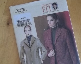 Vogue V7976 Patrón de costura - Chaqueta de misses - Tamaño A - C