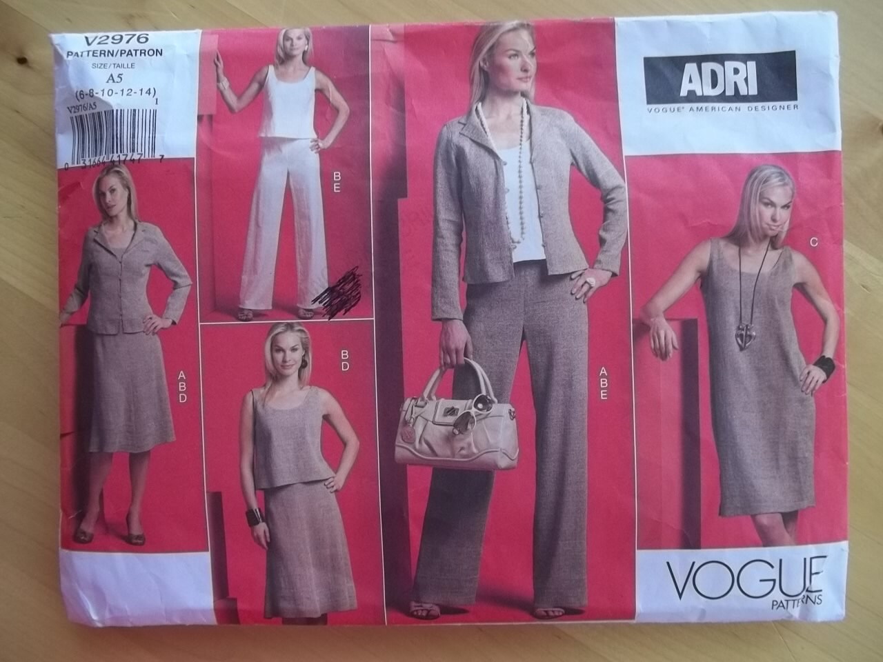 Vogue 2976 Sewing Pattern - Adri - Misses/misses Petite Jacket, Top ...