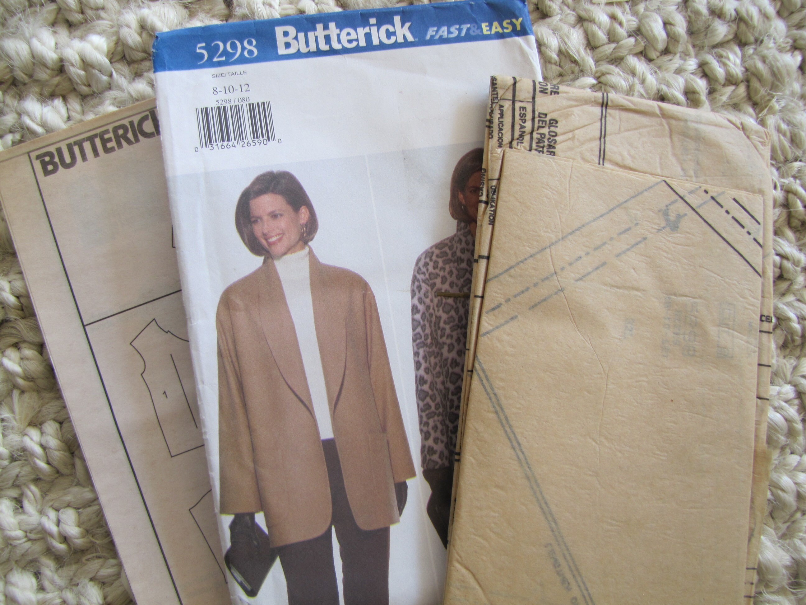 Uncut Butterick 5298 - Misses Jacket - Fast and Easy - Size 8-12 - Etsy