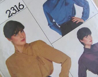 Patrón de costura Vogue Vintage 2316 - Blusa para mujer - Versace - Talla 8