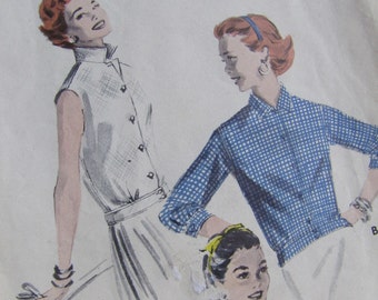 Patrón de costura Butterick 7589 - Blusa para señoritas y jóvenes - Talla 16