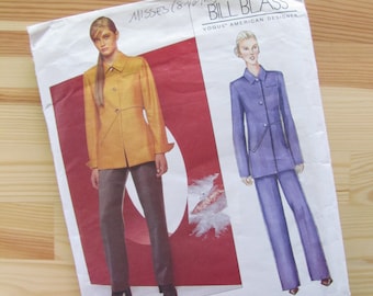 Moda sin cortar coser patrón 2463 - Bill Blass - Misses chaqueta y pantalón - talla 8-12