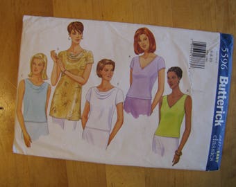 Butterick 5596 sin cortar - Top pequeño para mujer - Talla 6-10
