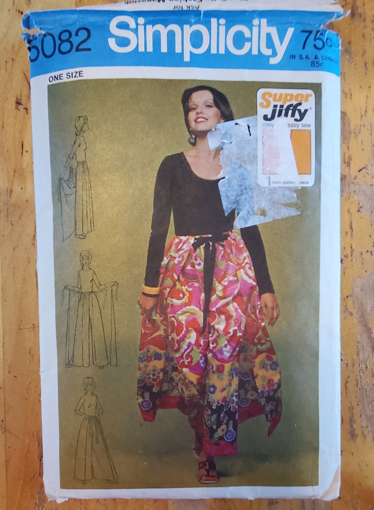 Simplicity Sewing Pattern - Wrap and Tie Pantskirt - One Size - Etsy