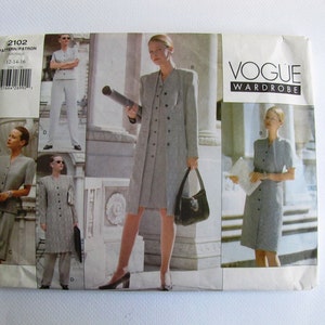 Uncut Vogue 2102 Sewing Pattern Vogue Wardrobe Size 12 16 image 1