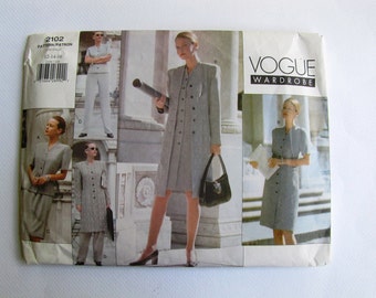 Patrón de costura Vogue 2102 sin cortar - Vogue Wardrobe - Tallas 12-16