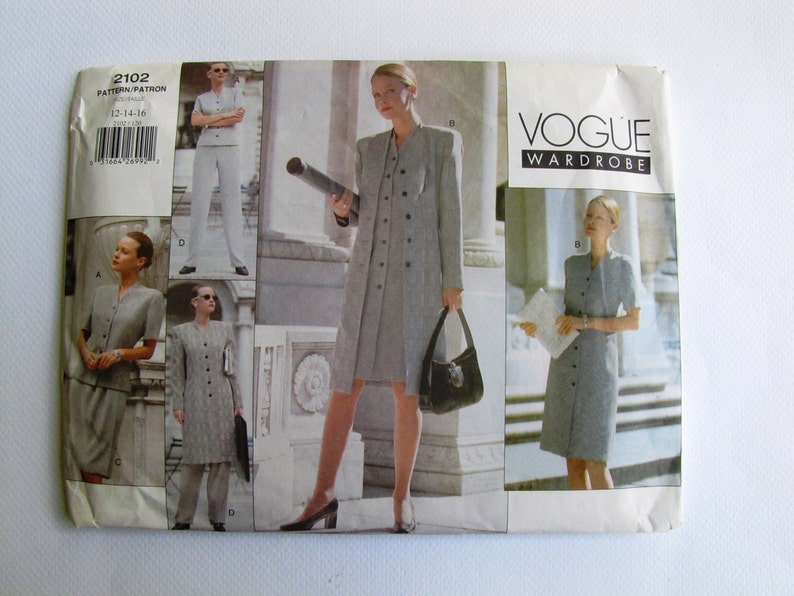 Uncut Vogue 2102 Sewing Pattern Vogue Wardrobe Size 12 16 image 1