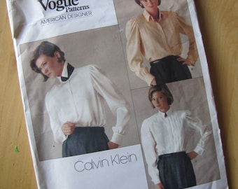 Patrón de costura Vogue sin cortar 1211 - falta blusa - Calvin Klein - tamaño 8