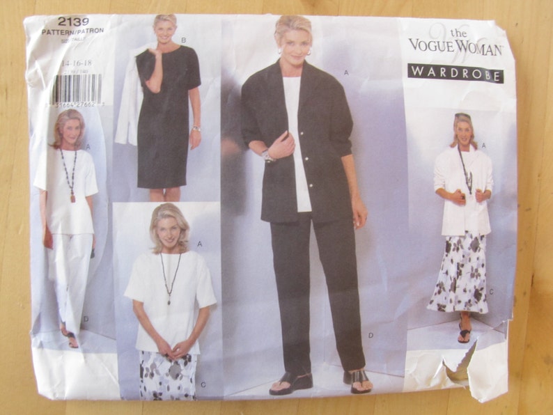 Uncut Vogue Sewing Pattern 2139 Wardrobe Misses Petite Jacket, Dress, Top, Skirt and Pants Size 14-18 image 2