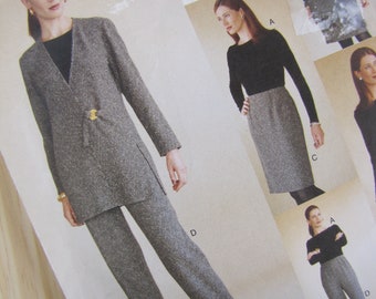Uncut Vogue 2046 Patrón de costura - Adri - Misses Chaqueta pequeña, Vestido, Falda Superior y Pantalones - Tamaño 8-12