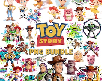 Toy Story Clipart PNG-paket, Toy Story PNG-tecknade sublimeringsclipart, Toy Story-filmklippkonstsamling, Toy Story PNG
