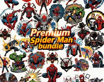 Spiderman Png-paket: Superhjälte Clipart, Transparenta PNG-bilder, Spiderman helt ny dag