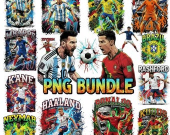 VM-lag i fotboll Png-paket - DTF- och DTG PNG-filer | T-shirtgrafik, streetwear, halvton, digital nedladdning