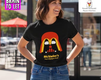 Darth Vader McDonald's Mashup T-Shirt, Funny Sci-Fi Parody Tee