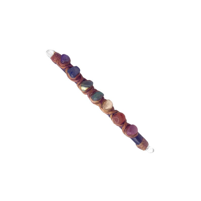 7 Chakra Healing Crystal Wand – Reiki Energy, Meditation, Spiritual Balance & Healing Gifts Small