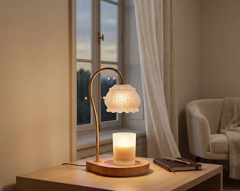 Mosiężna lampa podgrzewająca świecę, zabytkowa lampa świecowa z timerem i ściemniaczem, przytulny zapach do domu, dekoracja sypialni, prezent