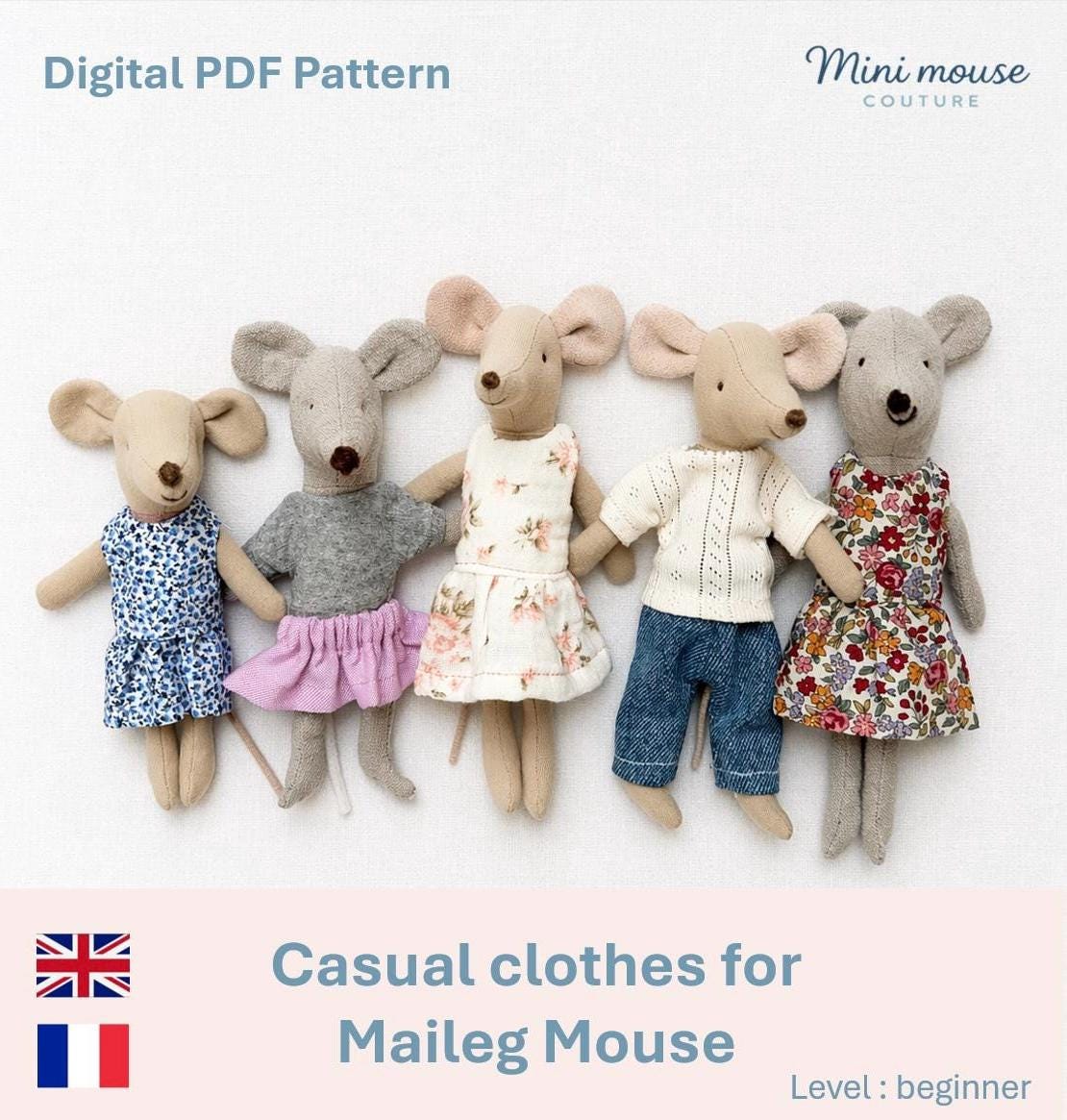 Maileg mouse clothes pattern - Etsy 日本