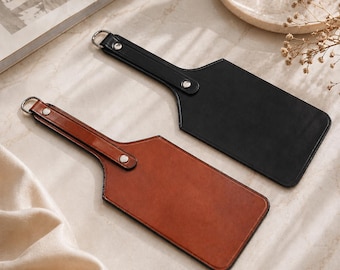 Handmade Leather Spanking Paddle, Real Cowhide BDSM Slapper, Flexible Impact Play Paddle, Adult Toy, Premium Leather Gift