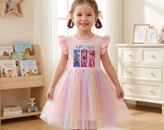 Kpop Demon Hunter Girls Dress Pink Princess Dress Sleeveless Dress For Kids, Fantasy Girl Cosplay  | Anime Party Outfit Frock