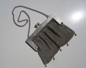 Beautiful 1920 39 s Art Deco GERMAN SILVER Mesh Bag Purse