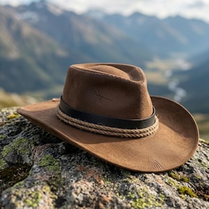 Arthur Morgan Replica Leather Top Hat Western Cowboy Hat Steampunk Gothic Hat Mens Cosplay Costume Hat Vintage Party Accessories Gift