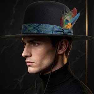 Brede Rand Open Kroon Fedora Hoed Vintage Western Gokker Cowboy Gothic Ranch Zwarte Jurk Statement Cap Mannen Vrouwen Unisex