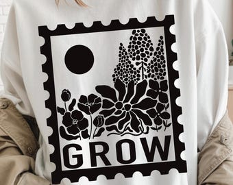Grow Sublimation SVG PNG, Blumen PNG, Positiv T-Shirt Svg, Insprierende Svg, Motivierende Cutfile, Garten Svg 169