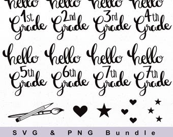 Back To School Sublimation Bundle SVG PNG, Back to School PNG, School Svg, First Day School Svg, School kid Cutfile, Schule Svg 172