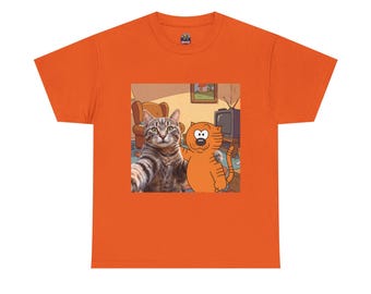 Heathcliff with Selfie Cat Tee | Vintage Cartoon Shirt