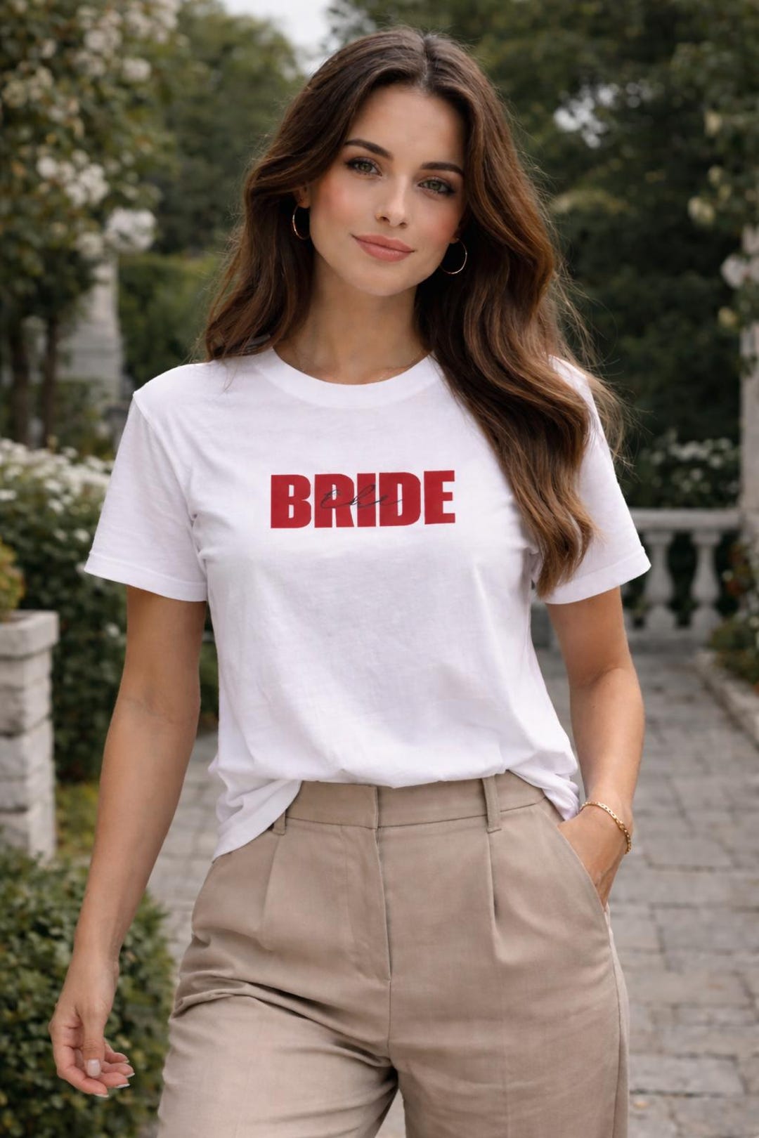 The Bride Shirt, Elegant Bridal T-shirt, Minimalist Wedding Outfit for ...