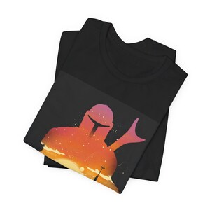 Mando Inspired T-Shirt, This Is The Way Shirt, Space Warrior Tee, Sci-Fi Sunset Graphic, Bounty Hunter Fan Gift, Galaxy Western Shirt image 11