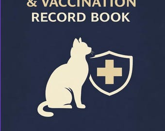 Libro de registro de salud y vacunación para gatos (130 páginas imprimibles)