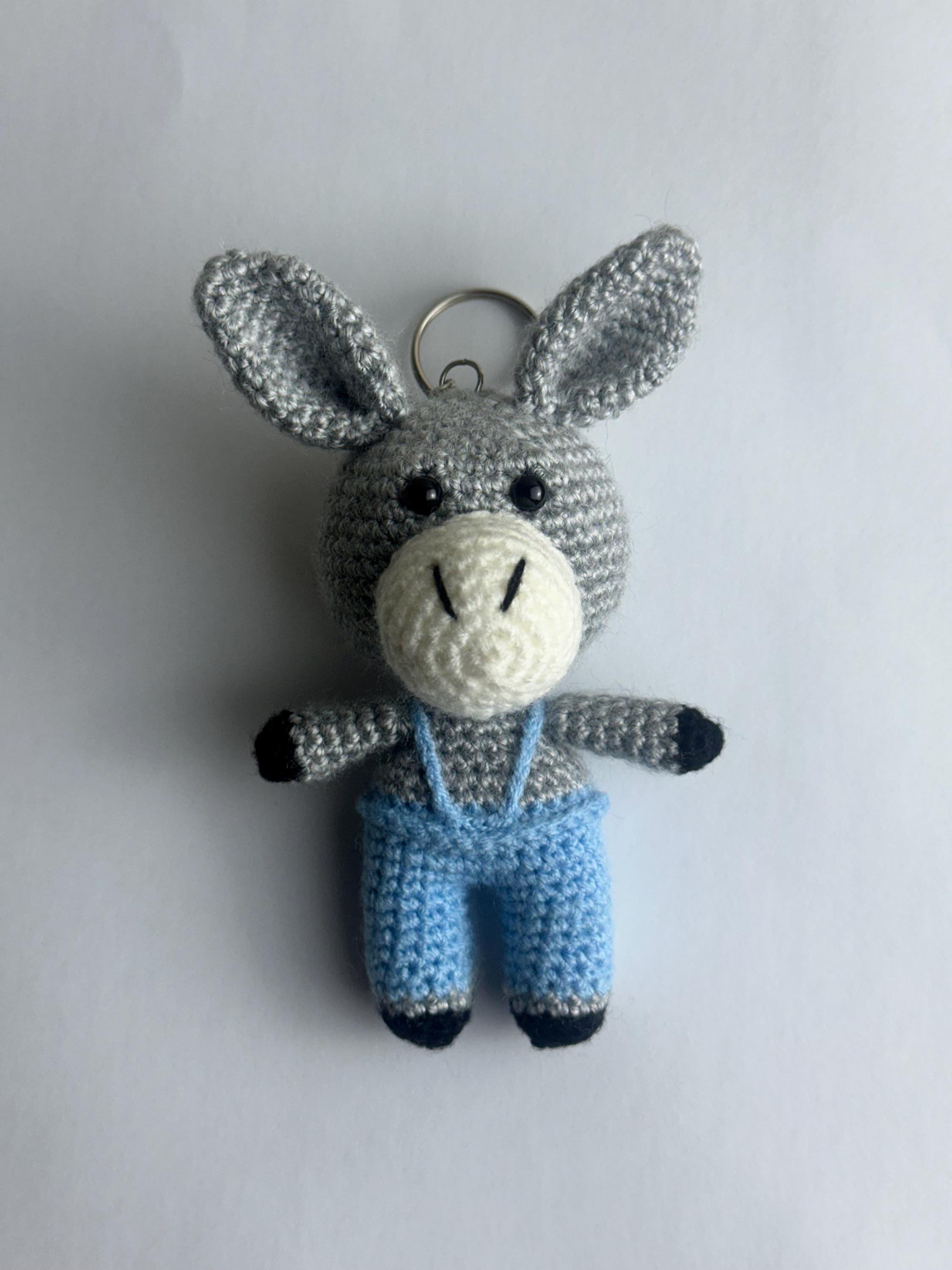 Handmade Amigurumi Donkey Keychain - Etsy